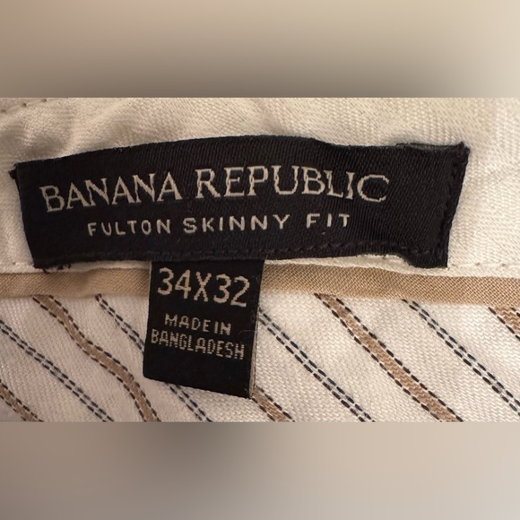 2 pair Banana Republic Fulton Slim Fit Hard to Find Chino 34x32 - Picture 9 of 11